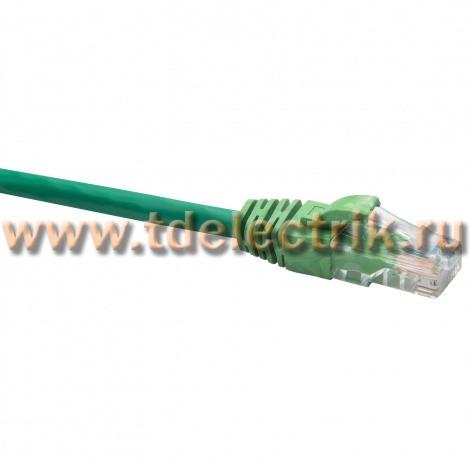 Фотография №1, Коммутационный шнур U/UTP категория 5e LSZH нг(А)-HF 1,0 м, зеленый