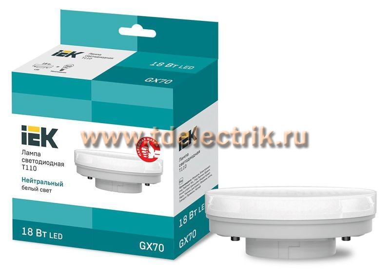 Фотография №1, Лампа LED T110 таблетка 18Вт 230В 4000К GX70 IEK