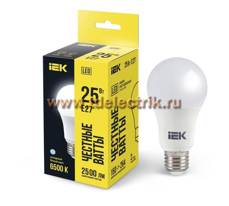 Фотография №1, Лампа LED A80 груша 25Вт 230В 6500К E27 IEK