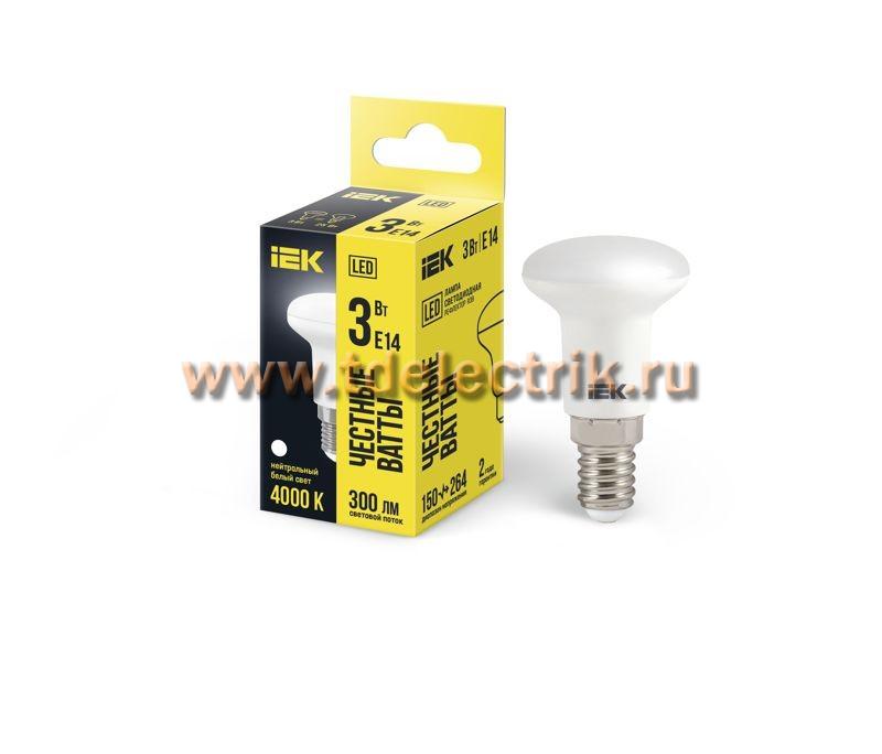 Фотография №1, Лампа LED R39 рефлектор 3Вт 230В 4000К E14 IEK