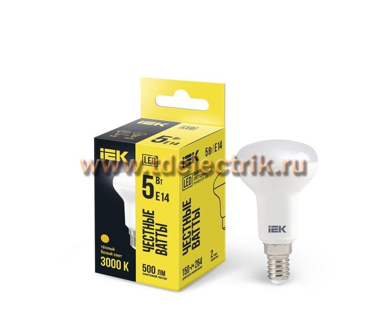 Фотография №1, Лампа LED R50 рефлектор 5Вт 230В 3000К E14 IEK