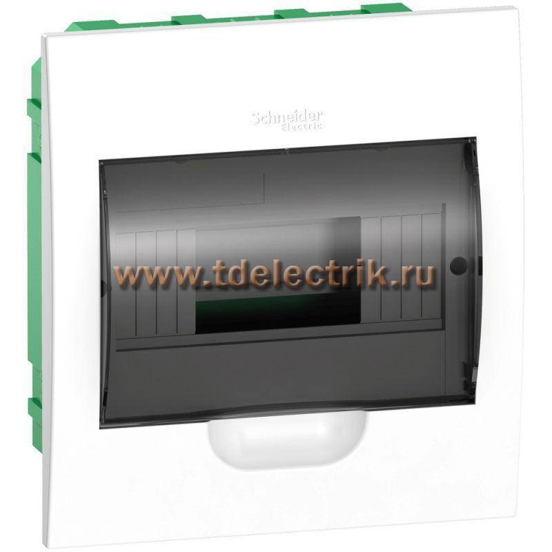 Фотография №1, Бокс встраиваемый 1 ряд/8 мод, дверь прозрачная, IP40 Easy9