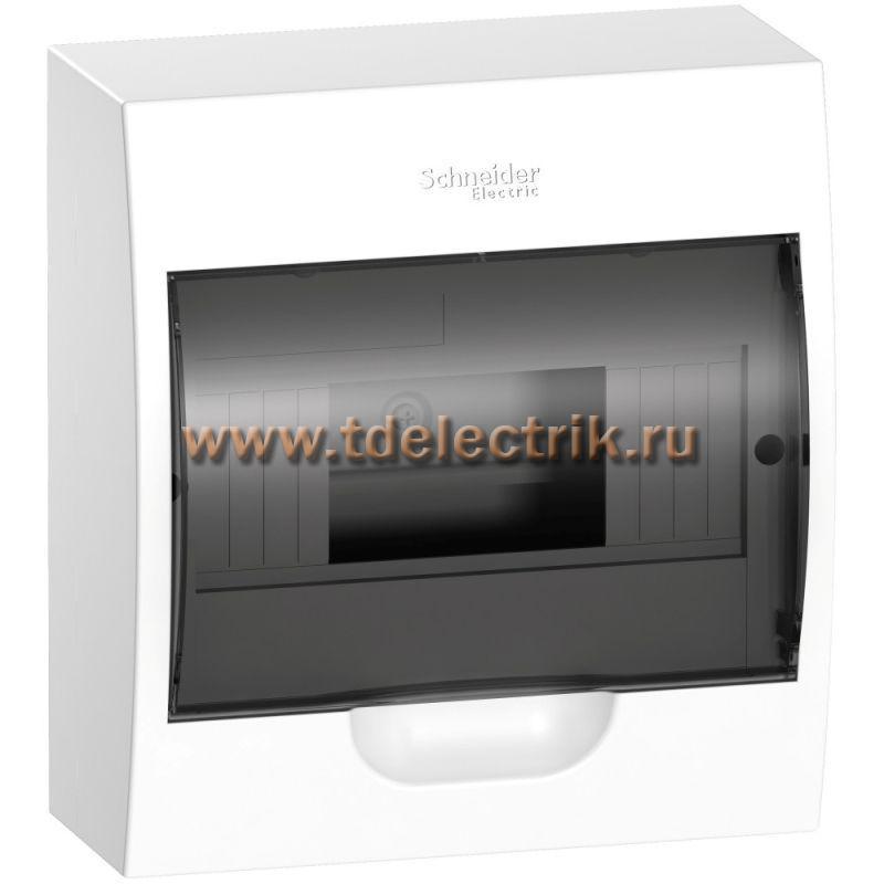 Фотография №1, Бокс навесной 1 ряд/8 мод, дверь прозрачная, IP40 Easy9