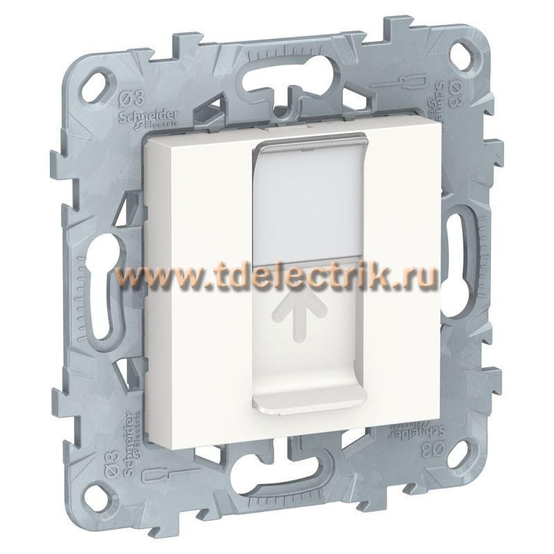Фотография №1, UNICA NEW ЛИЦЕВАЯ ПАНЕЛЬ RJ45 KEYSTONE/SYSTIMAX, белый