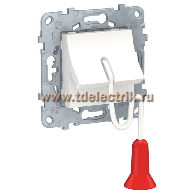 Фотография №1, UNICA NEW выключатель со шнуром 1 м, без фиксации, сх. 1, белый