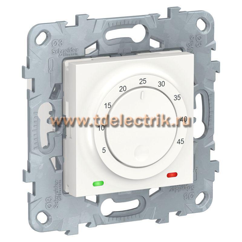 Фотография №1, UNICA NEW термостат теплого пола, 10А, выносной термодатчик, белый