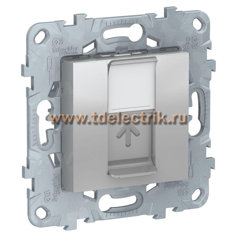 Фотография №1, UNICA NEW розетка компьютерная, RJ45, одиночная, кат. 6 UTP, бежевый