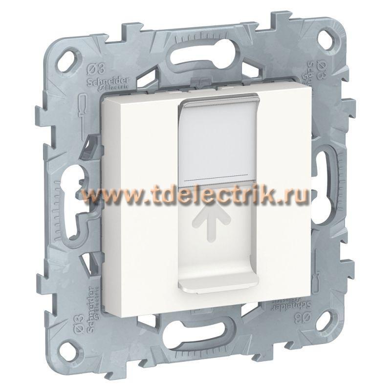 Фотография №1, UNICA NEW розетка компьютерная, RJ45, одиночная, кат. 5е UTP, белый