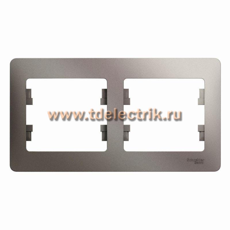 Фотография №1, GLOSSA 2-постовая РАМКА горизонтальная ПЛАТИНА
