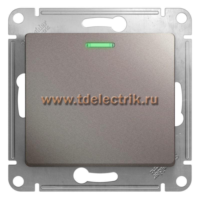 Фотография №1, GLOSSA 1-клавишный ВЫКЛЮЧАТЕЛЬ с подсветкойсх.1а10AX механизм ПЛАТИНА