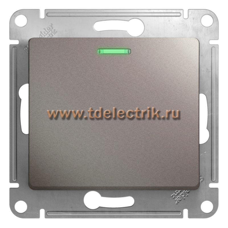 Фотография №1, GLOSSA 1-клавишный ПЕРЕКЛЮЧАТЕЛЬ с подсветкойсх.6а10AX механизм ПЛАТИНА