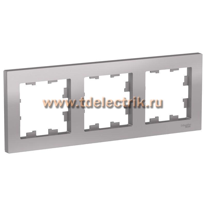 Фотография №1, ATLASDESIGN 3-постовая Рамка  универсальная  алюминий