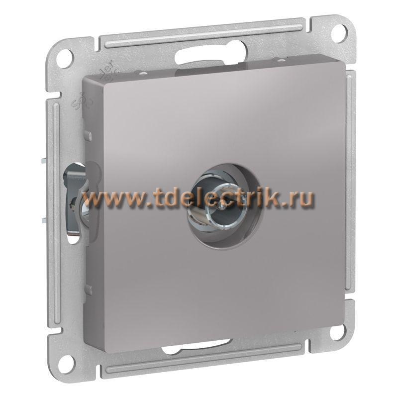 Фотография №1, ATLASDESIGN TV Розетка оконечная 1DB  механизм  алюминий