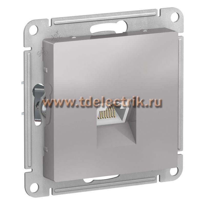 Фотография №1, ATLASDESIGN Розетка компьютерная RJ45  кат. 6A  механизм  алюминий