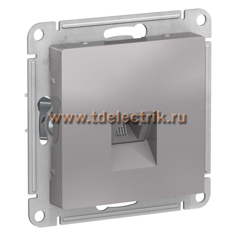 Фотография №1, ATLASDESIGN Розетка телефонная RJ11  механизм  алюминий