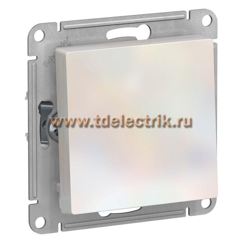 Фотография №1, ATLASDESIGN Выключатель с самовозвратом  сх.1  10АХ  механизм  жемчуг