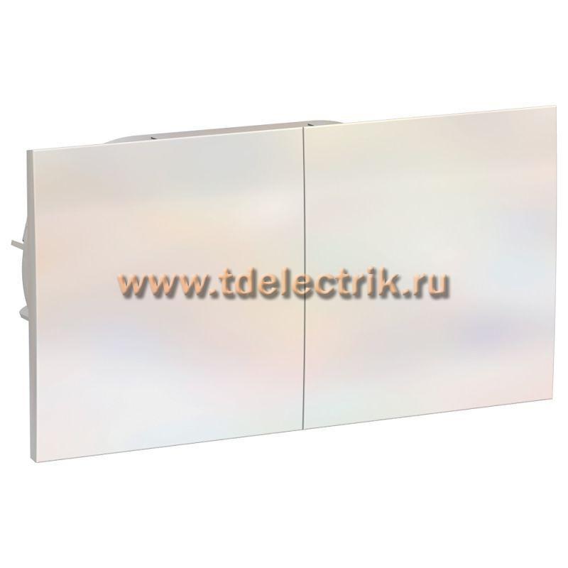 Фотография №1, ATLASDESIGN Розетка двойн. с заземл.со штор.со сдвиж. крышк  16А  в сборе  ЖЕМЧ