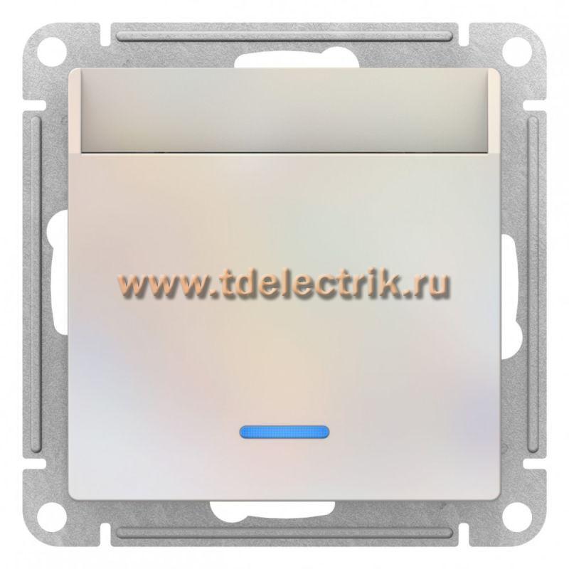 Фотография №1, ATLASDESIGN Выключатель карточный 10А  без задержки времени  механизм  жемчуг