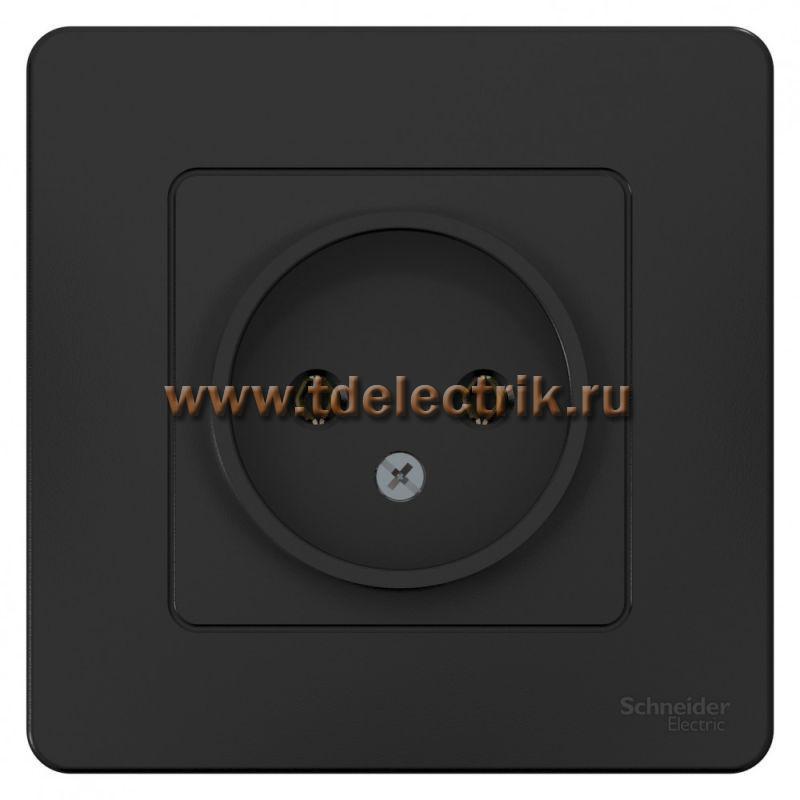 Фотография №1, BLANCA С/У Розетка без заземления без шторок 16А, 250В, антрацит