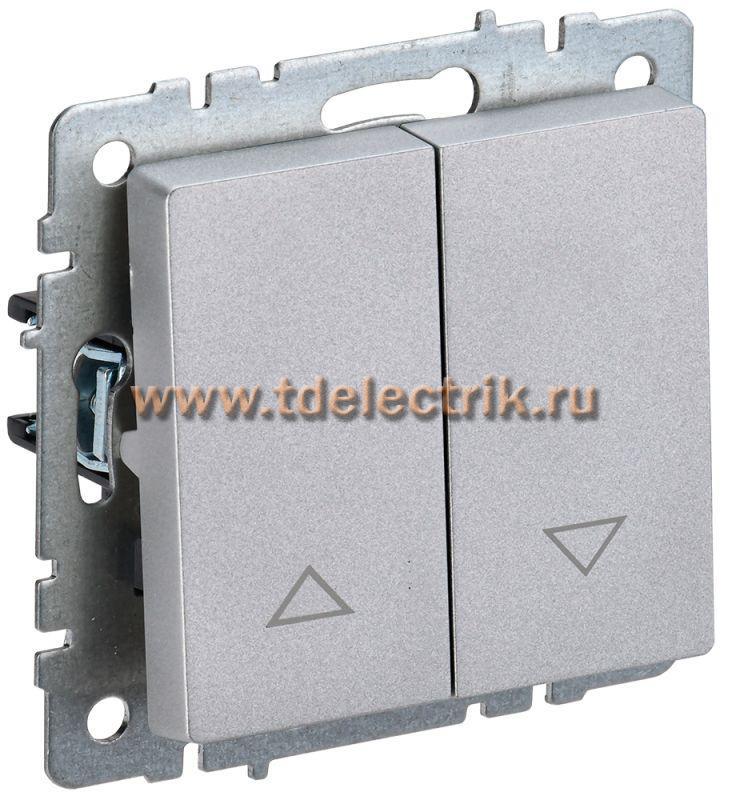 Фотография №1, BRITE Выключатель жалюзи 10А ВС10-1-5-БрА алюм. IEK