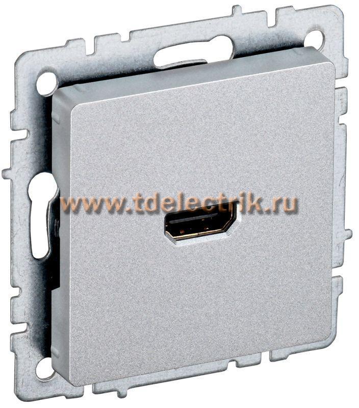 Фотография №1, BRITE Розетка HDMI РHDMI-0-БрА алюм. IEK