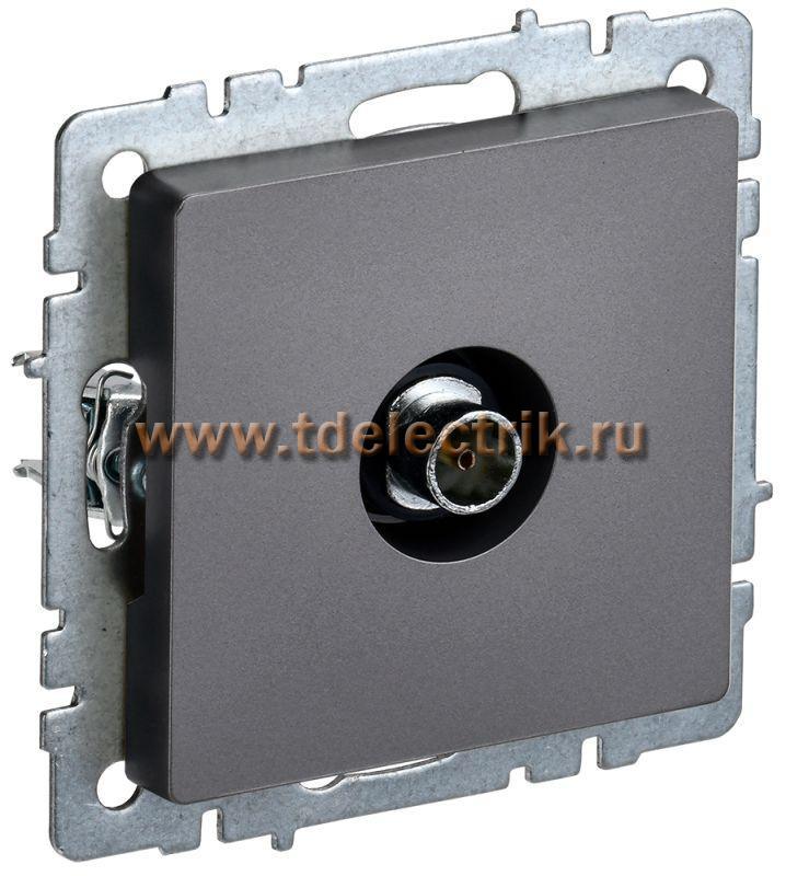 Фотография №1, BRITE Розетка TV оконечная РТВ11-0-БрС сталь IEK