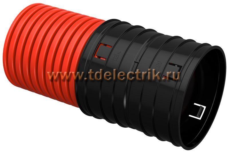 Фотография №1, Труба гофрированная двустенная жесткая ПНД d=200мм (6м) IEK