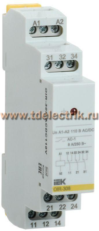 Фотография №1, Промежуточное реле.OIR 3 конт (8А). 110В AC/DC IEK