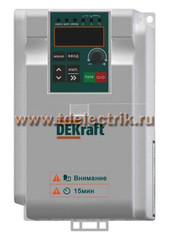 Фотография №1, Преобразователь частоты DEKV060-1.5кВт 1 фаза 220В с торм. модулем