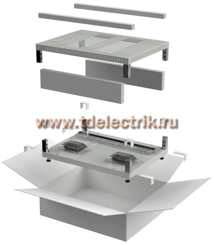 Фотография №1, ITK LINEA E Комплект основание и крыша 600х800мм для шкафа 18-47U серый