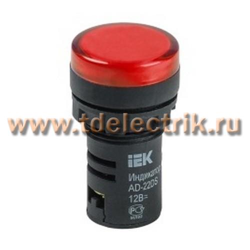 Фотография №1, Лампа AD22DS(LED)матрица d22мм красный 110В AC/DC  ИЭК