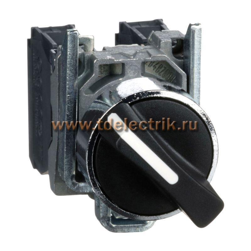 Фотография №1, Переключатель с фиксацией 1-2 чёрный 1НЗ+1НО IP65